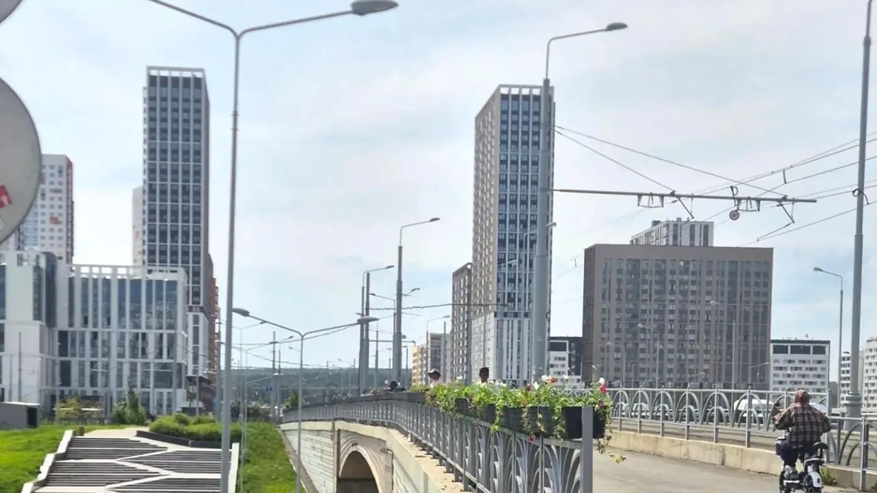 Мост через Патрушиху украсили цветами ко Дню города